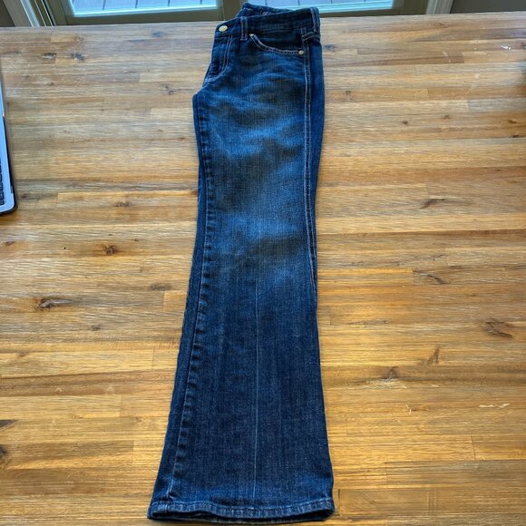 Seven7 Denim - Seven A Pocket‎ size 27 flare medium wash lowrise boho retro denim jean
